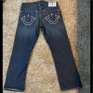 True Religion Straight jeans button flap pockets sz 34x34